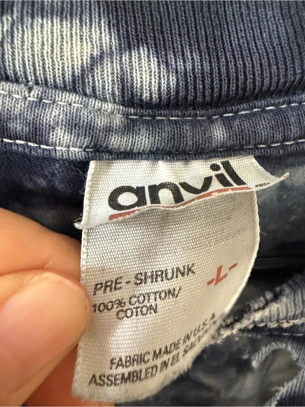 Anvil Black and White Tie-Dye Graphic Short Sleeve Tee - Picture 6 of 9